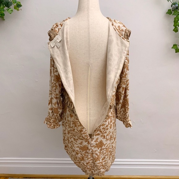 Cleobella Victoria Faux Wrap Floral Brown Dress Size XL - Picture 15 of 15